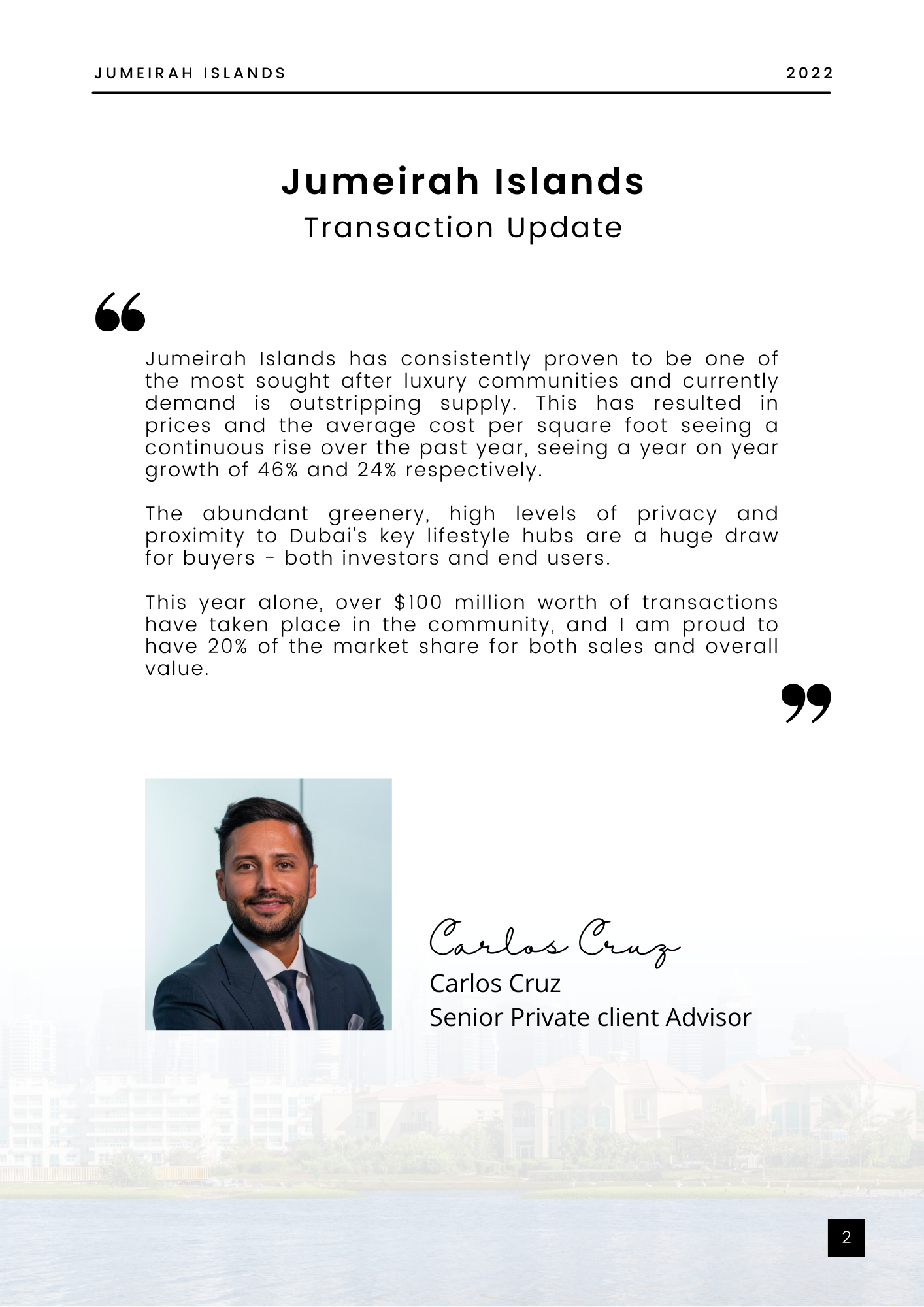 Jumeirah Islands - Transaction Update - 13 May 2022 - 0