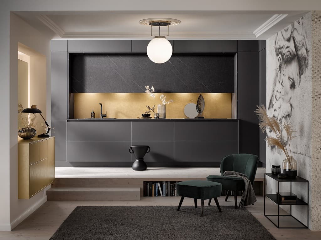 Metallics Kitchens Designs