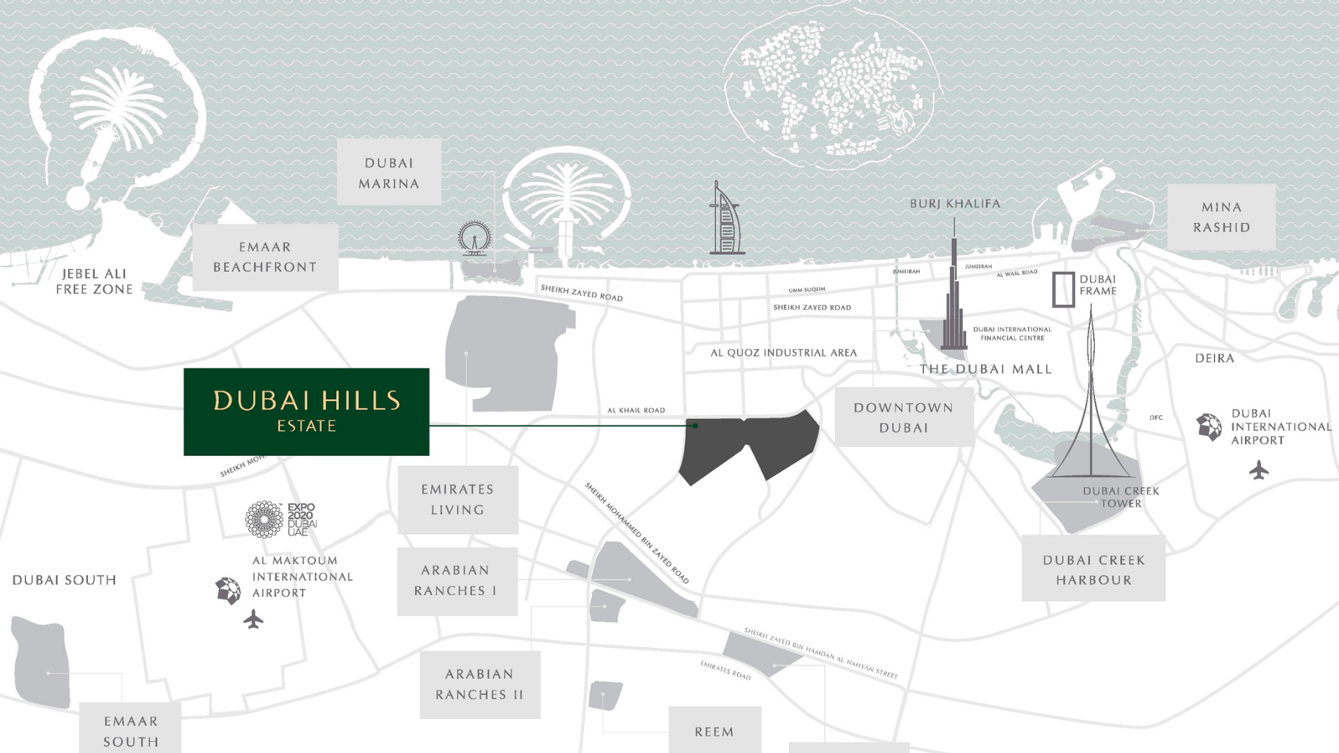 dubai hills estate map 