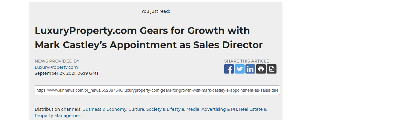 Growth with Mark Castley’s Appointment as Sales Director