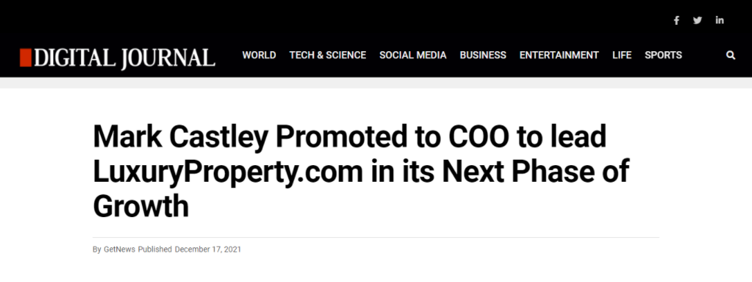 LuxuryProperty.com in its Next Phase of Growth