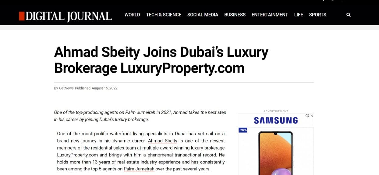 Dubai’s luxury brokerage