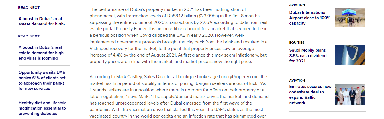 market price is the right price in Dubai