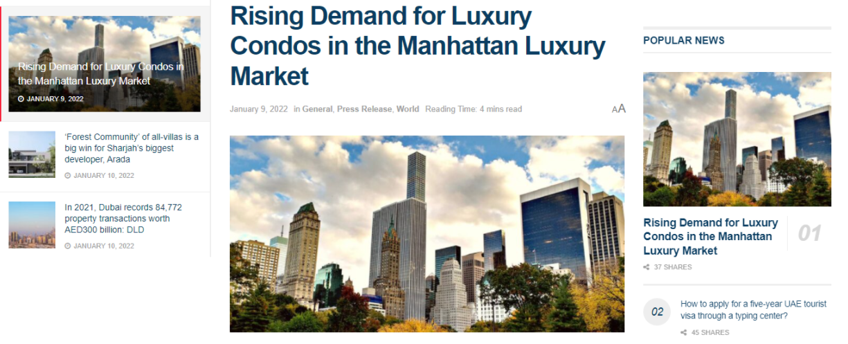 Rising Demand for Luxury Condos in the Manhattan