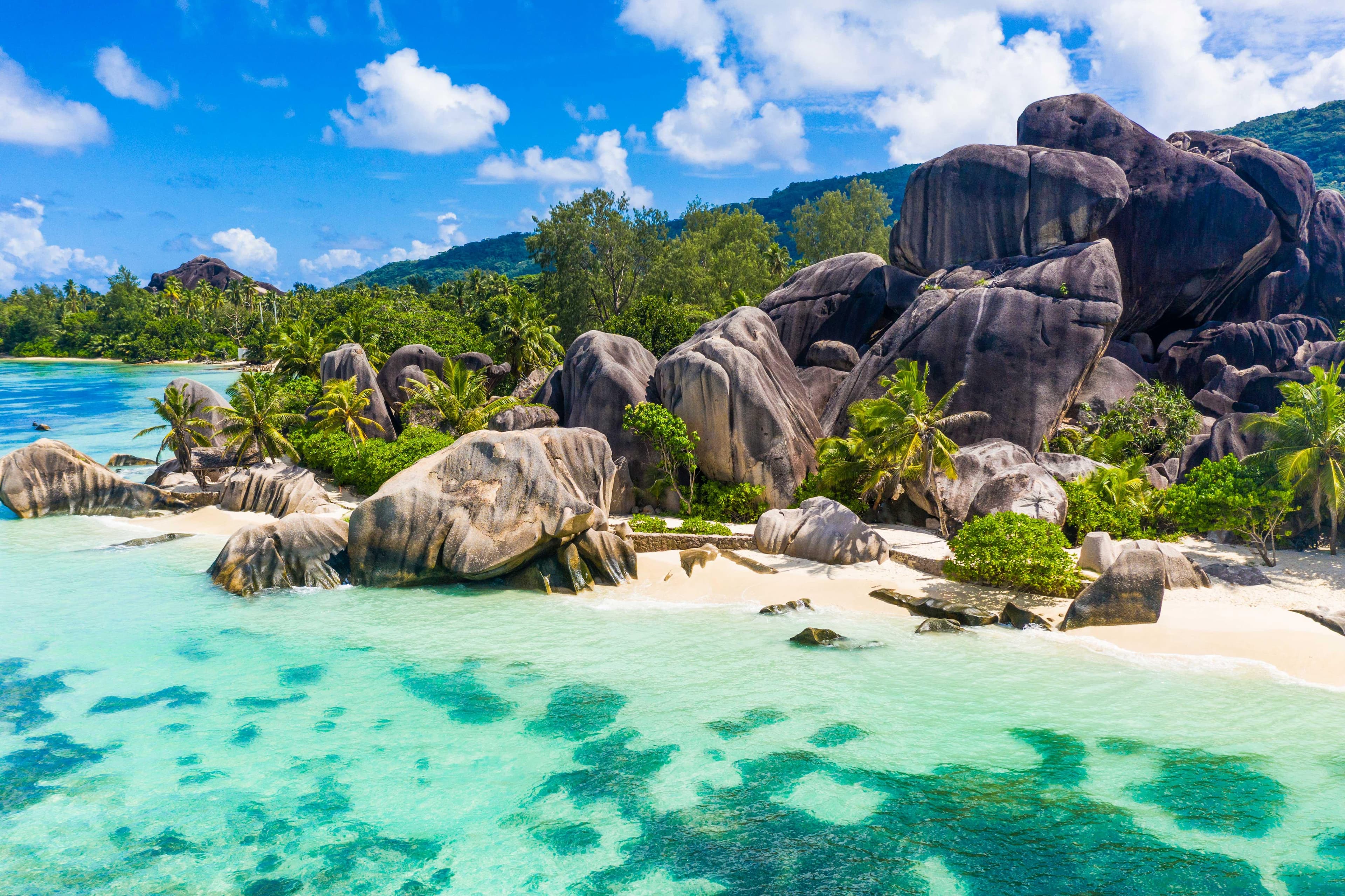 : Seychelles luxury real estate Eden Island beachfront villas Mahé waterfront