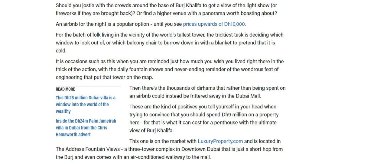 Dh9 million Dubai apartment with the ultimate view of Burj Khalifa