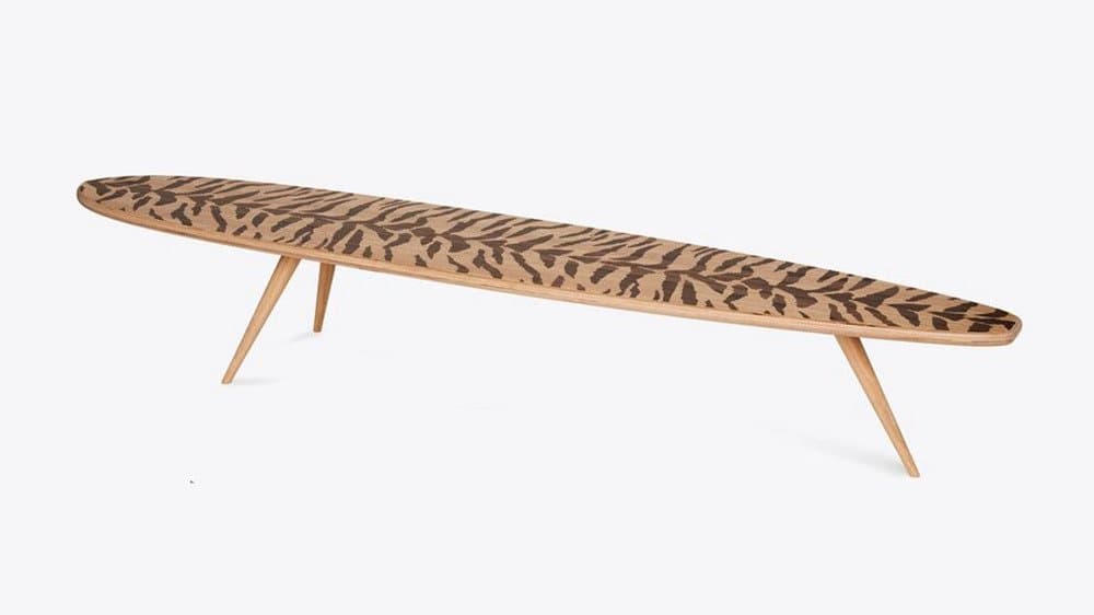 Hervet Manufacturier Coffee Table In Zebra Marquetry, Saint Laurent