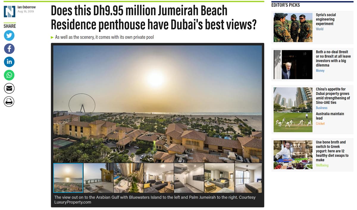 Jumeirah Beach Residence penthouse