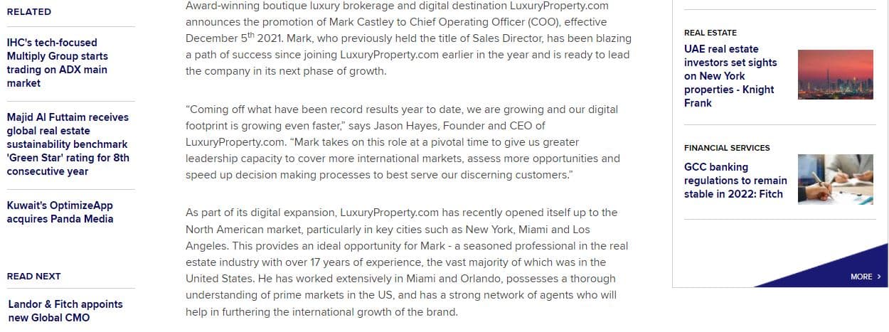 Mark Castley promoted to COO 3