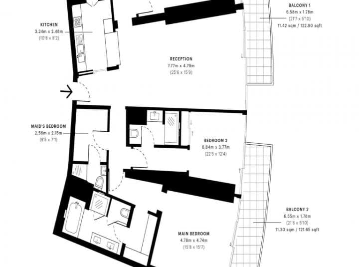 3 Bedroom Apartment For Rent Burj Khalifa Area Lp19643 1656ae5b7371ae00.jpg