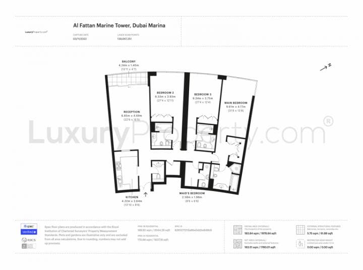 3 Bedroom Apartment For Sale Al Fattan Marine Towers Lp15749 342f6dab4565c80.jpg
